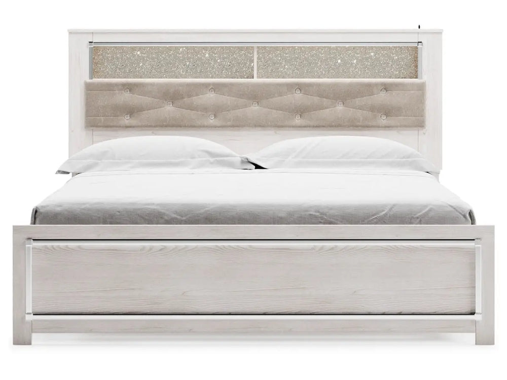 Altyra_Bookcase_Bed_in_White_King_Front_ALTYRA031